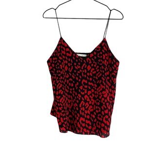 Alice + Olivia Red and Black Cami Top